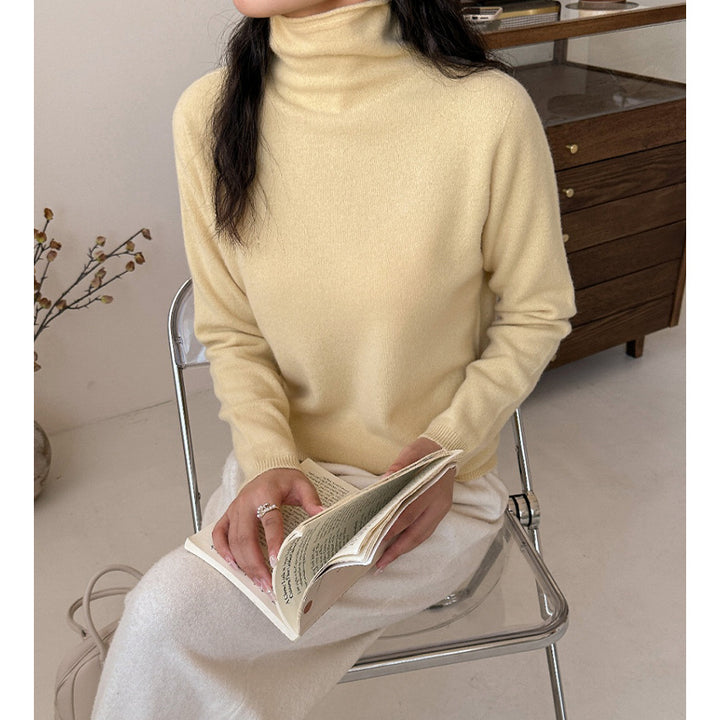 Damen Leichter Kaschmir-Mix Rollkragenpullover mit feinem Soft-Finish und schmaler Silhouette Echoarchiv
