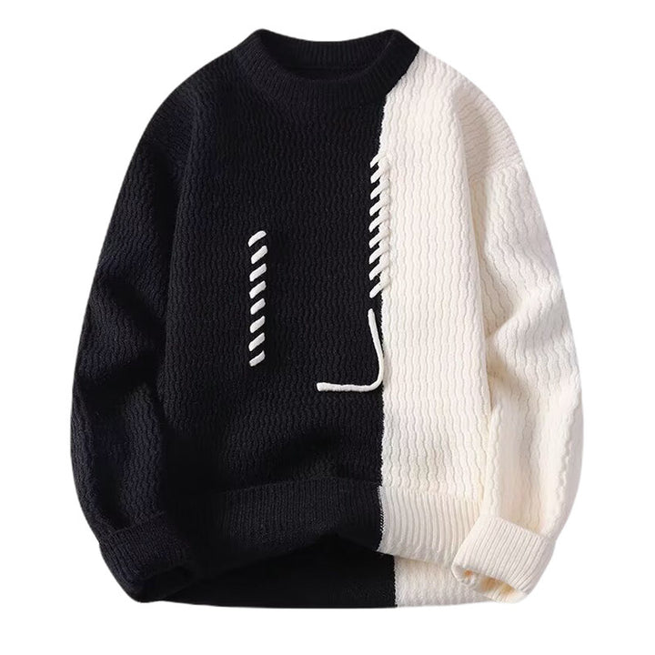Herren Modischer Pullover mit Struktur Echo Archiv
