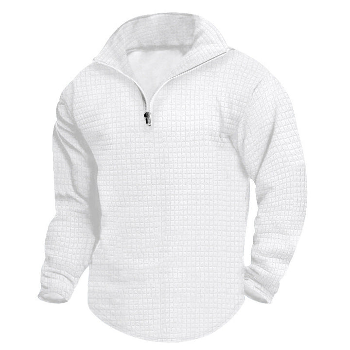 Herren Wärmeisolierter Pullover mit halbhohem Kragen und strukturierter Oberfläche – Marzano