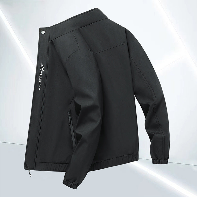 Leichte urbane Softshelljacke für Herren mit winddichter Membran und verdecktem Reißverschluss – Taviero
