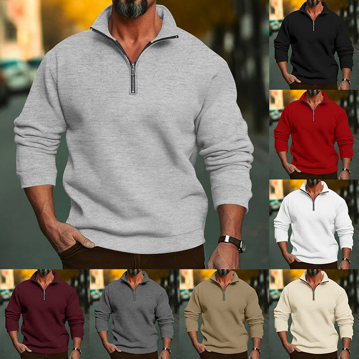 Herren Freizeit-Hoodie mit Reißverschluss und elastischen Bündchen Echoarchiv