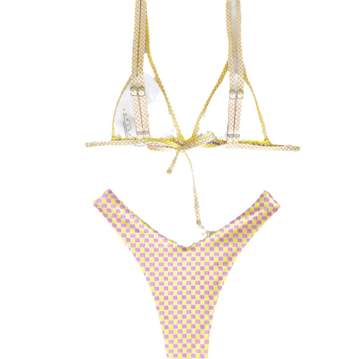 Damen Triangel-Bikini mit buntem Patchwork-Muster Echo Archiv