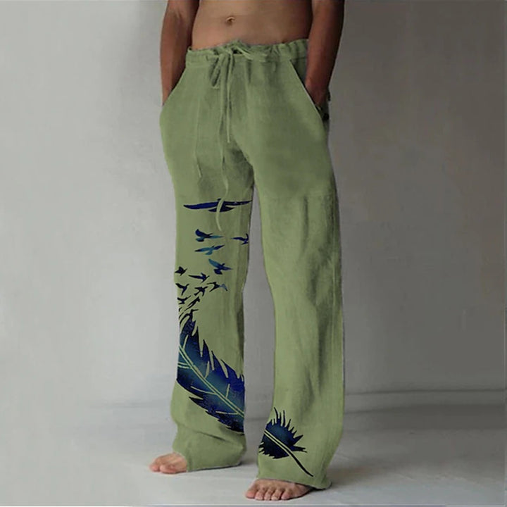 Damen Bequeme Sommerhose mit einzigartigem Federdesign Echoarchiv