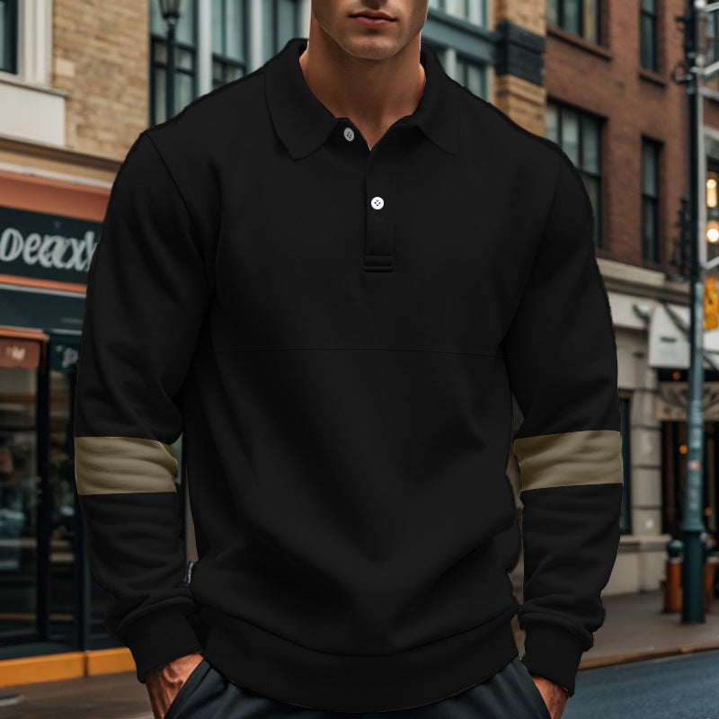 Herren sportlicher Pullover mit modischen Kontraststreifen Echoarchiv