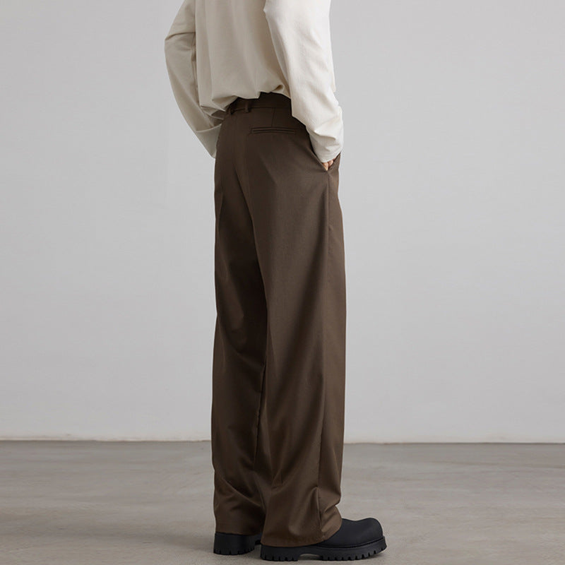 Herren Weite Hochtaillierte Bundfaltenhose mit Bügelfalte und entspannter Silhouette Echo Archiv