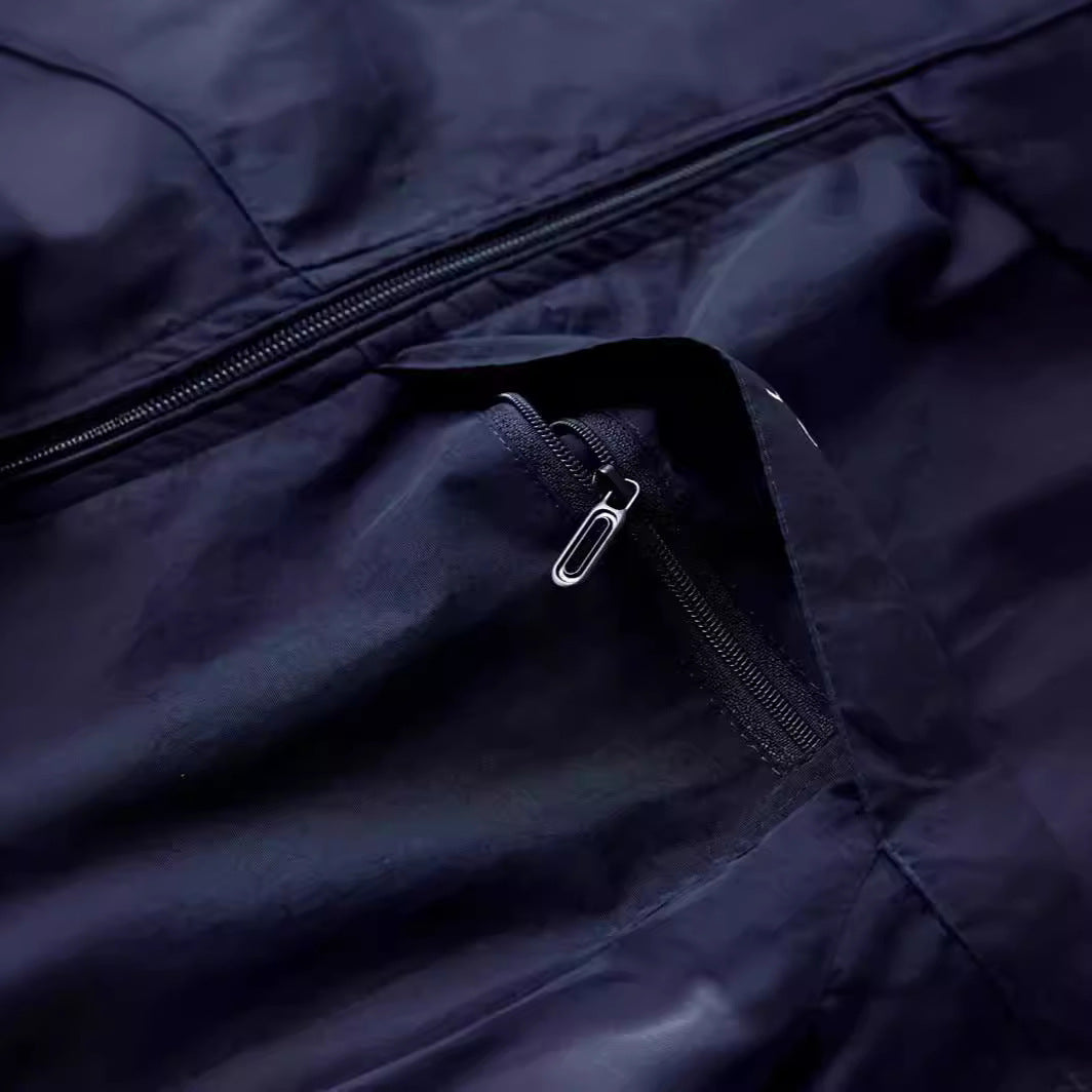 Herren Ultraleichte packbare Reise-Utilityweste mit Mesh-Innenfutter, Stehkragen und Kordelzugsaum – Marzano