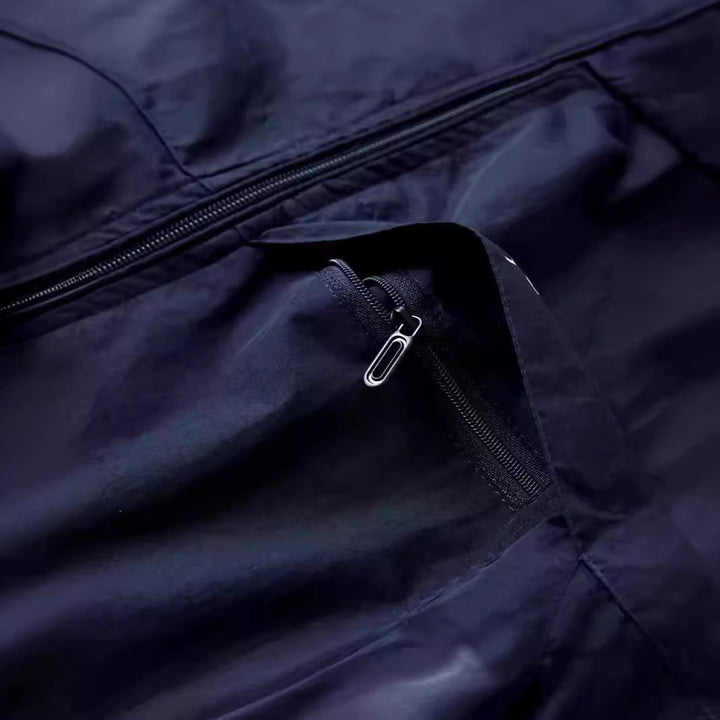 Herren Ultraleichte packbare Reise-Utilityweste mit Mesh-Innenfutter, Stehkragen und Kordelzugsaum – Marzano