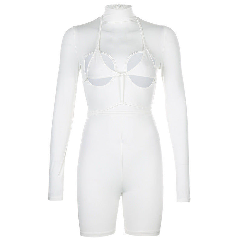 Damen modisches Sport-Set mit High-Neck-Oberteil und Figurbetonter Hose Echo Archiv