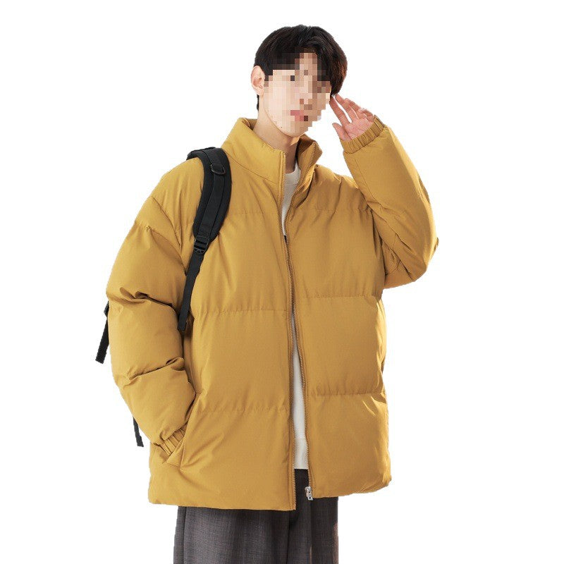 Herren Wattierte Oversize-Pufferjacke mit hohem Stehkragen & elastischen Bündchen Echoarchiv