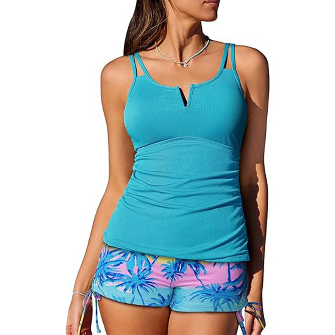 Damen nan figurformendes Tankini-Oberteil mit formendem Unterbrustband und V-Ausschnitt Echo Archiv