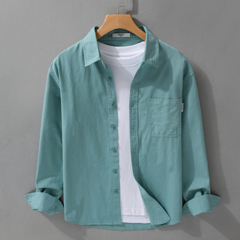 Herren Leichtes Baumwoll-Overshirt mit Brusttasche und Relaxed‑Fit Echoarchiv