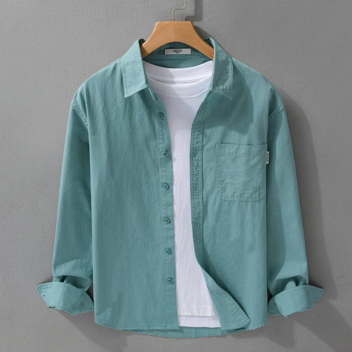 Herren Leichtes Baumwoll-Overshirt mit Brusttasche und Relaxed‑Fit Echoarchiv