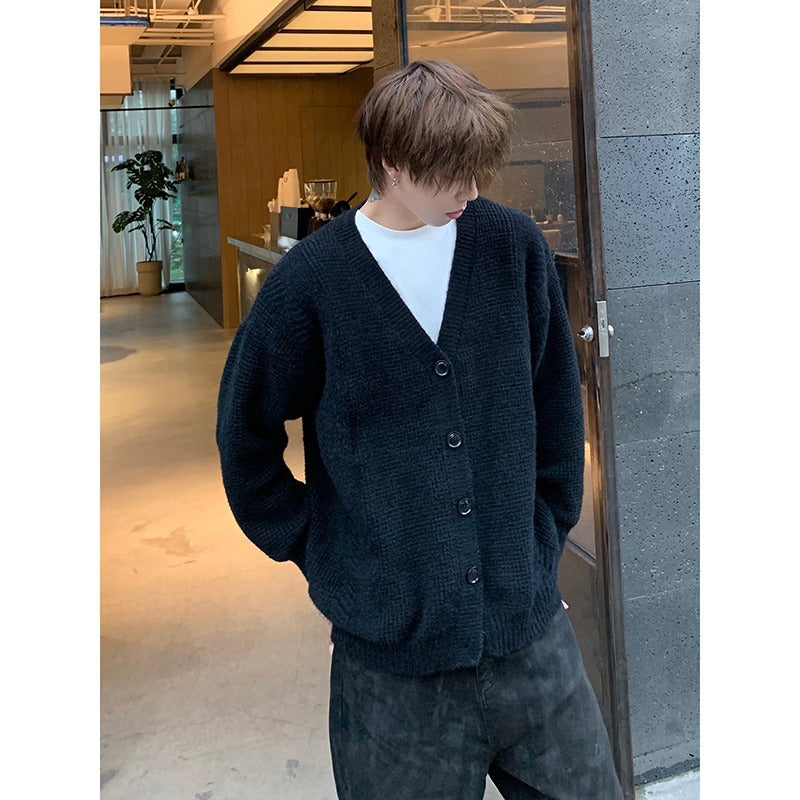 Herren Klassische Strickjacke mit Knopfleiste Echoarchiv