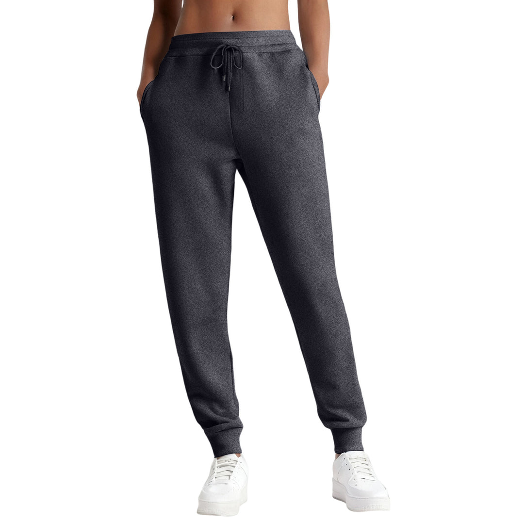 Damen schmale High‑Waist Sweat-Jogginghose mit hohem Komfortbund, verstellbarem Kordelzug und elastischen Knöchelbündchen – Avérine