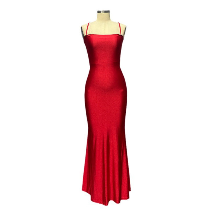 Damen Elegantes figurbetontes Abendkleid mit feinen Spaghettiträgern Echo Archiv