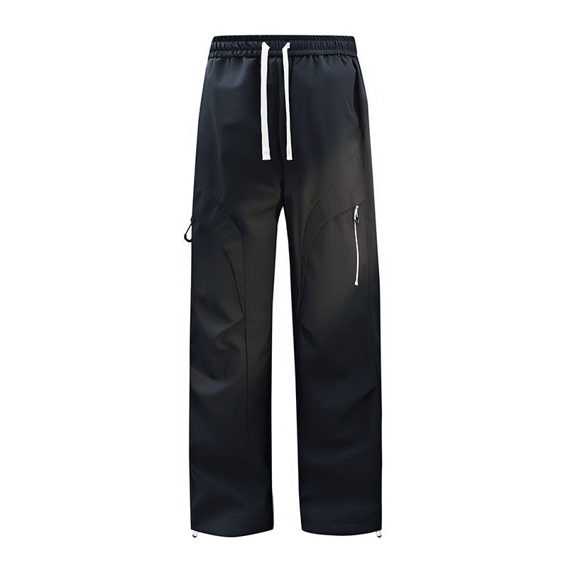 Unisex Wasserabweisende technische Cargo-Hose mit weitem Bein, Reißverschlusstaschen und Kordelzug Echo Archiv