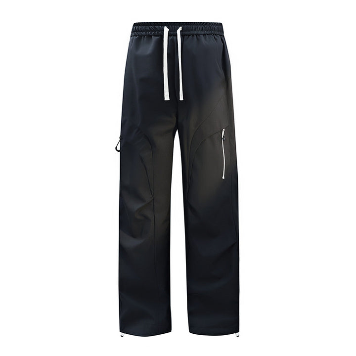 Unisex Wasserabweisende technische Cargo-Hose mit weitem Bein, Reißverschlusstaschen und Kordelzug Echo Archiv