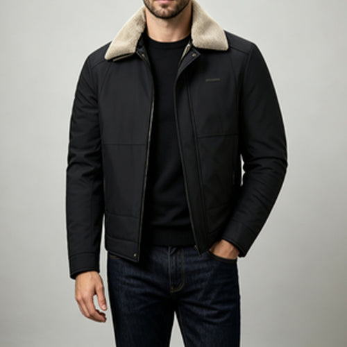 Herren Modische Übergangsjacke mit hohem Kragen und weichem Innenfutter Echo Archiv