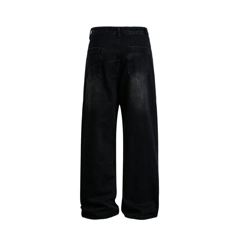 Damen Weite High-Waist Denim-Hose mit geschwungenen Vordertaschen Echo Archiv