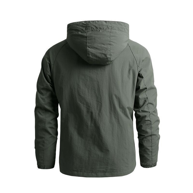 Herren nan leichte wasserabweisende Softshelljacke mit Kapuze und Brusttasche Echo Archiv