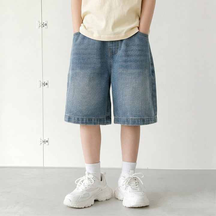 Jungen lässige Denim-Shorts mit komfortablem elastischem Bund und praktischen Taschen Echo Archiv
