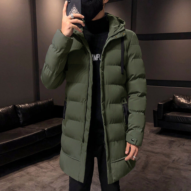 Herren lange Isolierte Pufferjacke mit Kapuze Echoarchiv