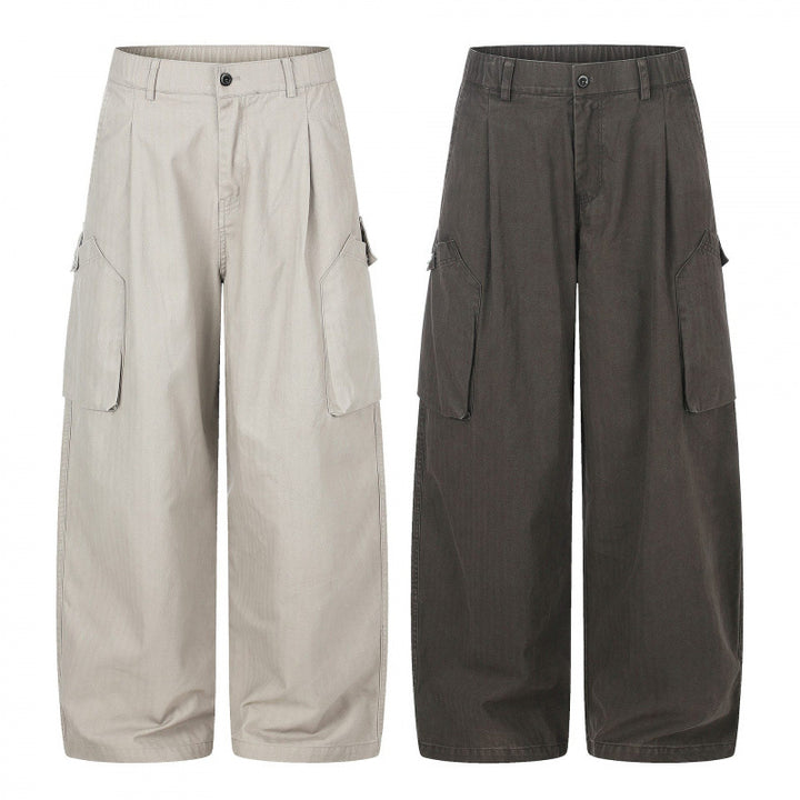 Damen weite Cargo‑Culottehose mit hoher Taille, aufgesetzten Klappentaschen und lässiger Cropped‑Silhouette Echo Archiv