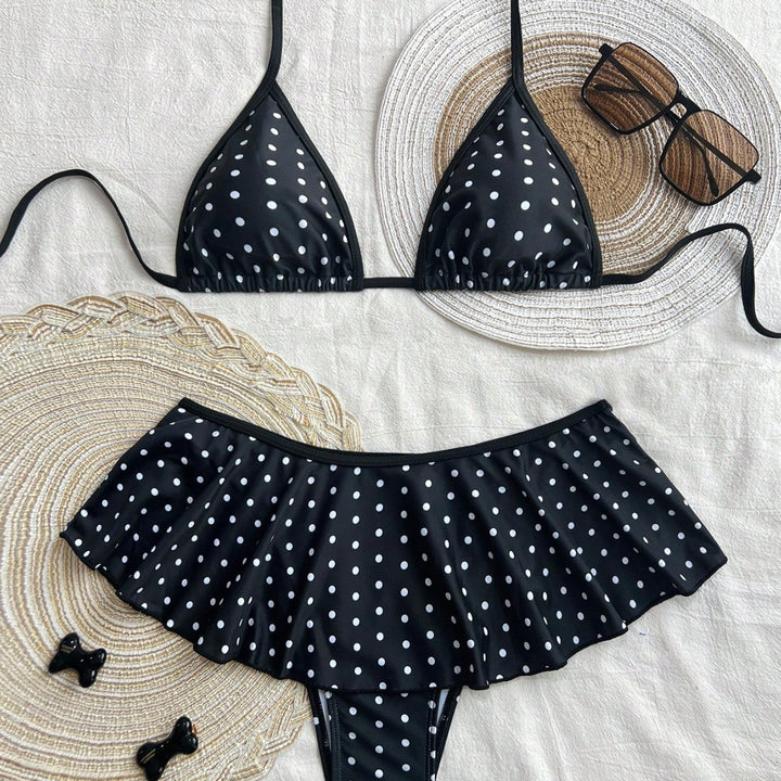 Damen Triangel-Bikini mit gerafftem Volant Echo Archiv