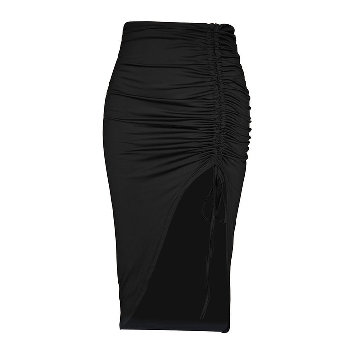 Damen Maxi-Rock mit hohem Schlitz und raffiniertem Rüschendesign Echo Archiv