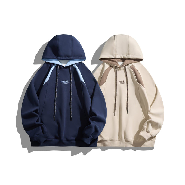 Unisex Kapuzenpullover im Oversize-Sweatstil mit kontrastgefütterter Kapuze Echoarchiv