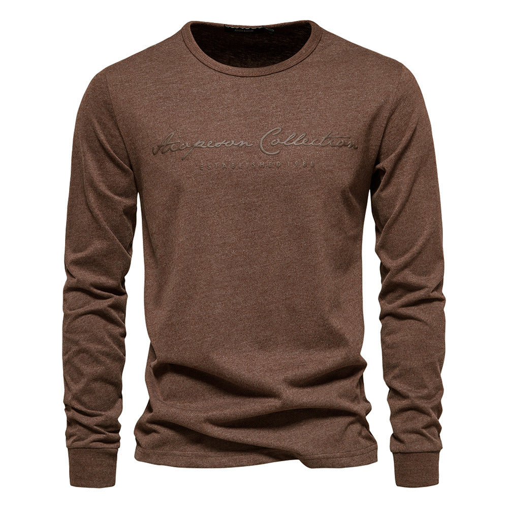Herren Langarmshirt mit zeitgemäßer Schriftzug Echoarchiv