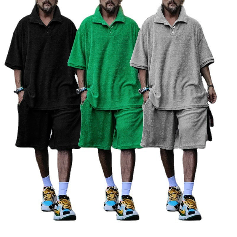 Herren lässiges Oversized T-Shirt mit kurzen Ärmeln Echoarchiv