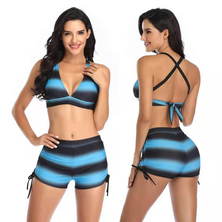 Damen Sportliches Bikini-Set mit hoch geschnittenem Höschen und raffinierten Cut-Out-Details Echo Archiv