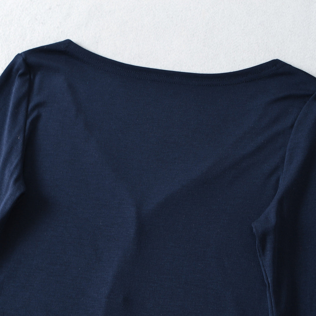 Damen Cropped Jersey-Cardigan mit tiefem V-Ausschnitt und schmaler Knopfleiste Echoarchiv