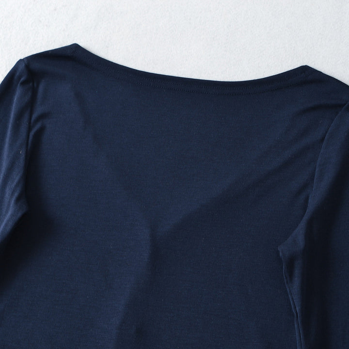 Damen Cropped Jersey-Cardigan mit tiefem V-Ausschnitt und schmaler Knopfleiste Echoarchiv