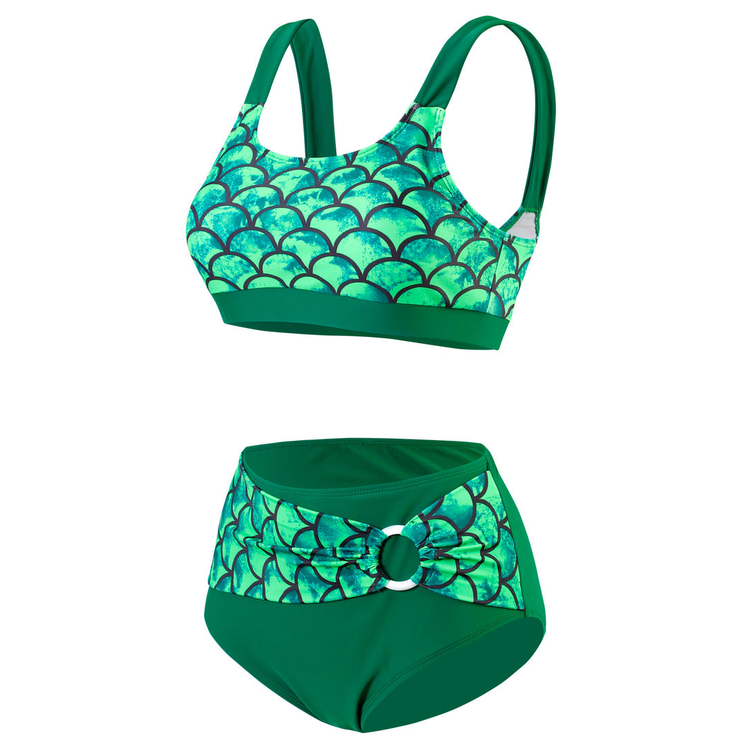 Damen Hochtailliertes Bikini-Set mit raffiniertem Ring-Design Echo Archiv