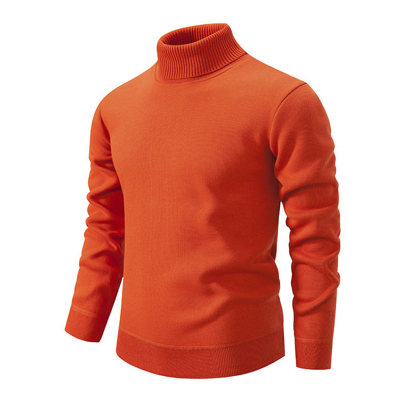 Herren Rollkragenpullover aus weichem Strick mit strukturiertem Design Echoarchiv