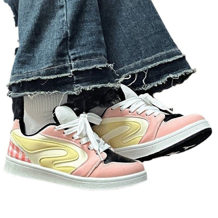 Damen Sneakers mit modischen Karodetails und atmungsaktiver Laufsohle Echo Archiv