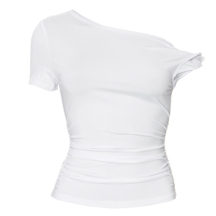 Damen Off-Shoulder Crop-Top mit seitlichem Knoten Echo Archiv