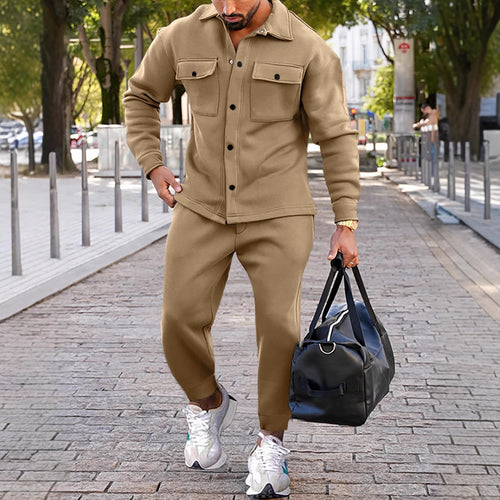 Herren lässige Freizeitjacke mit praktischen Taschen und bequemem Bund Echoarchiv