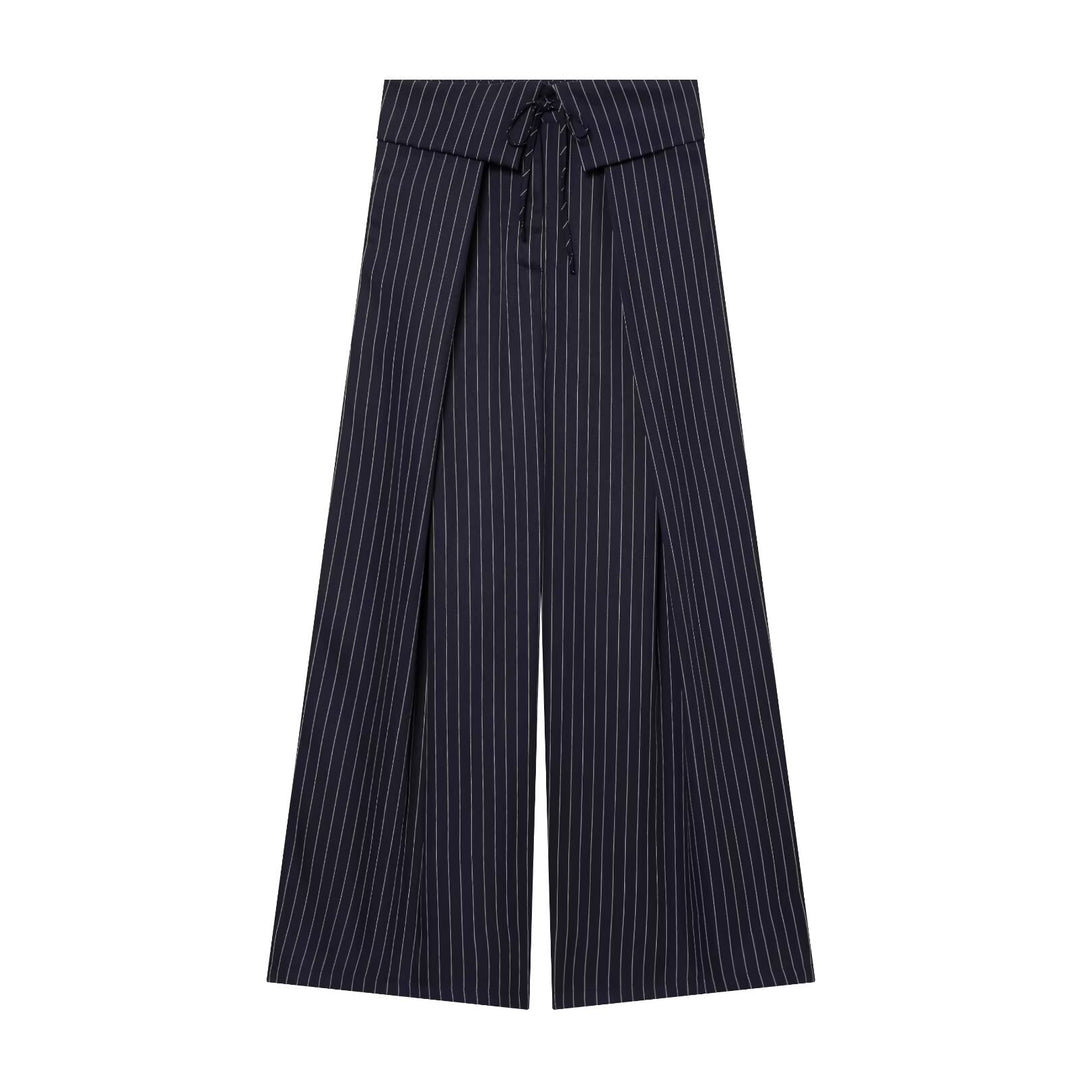 Damen Weite Highwaist-Palazzohose mit Wickel-Front und Taillenschnürung Echo Archiv