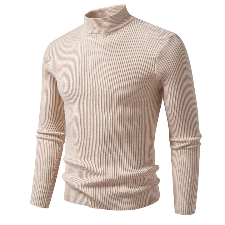 Herren Rollkragenpullover aus feinem Rippstrick mit figurbetontem Schnitt Echoarchiv