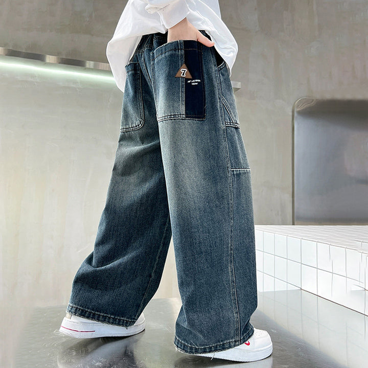 Unisex lockere Utility-Jeans mit tiefen Taschen Echo Archiv