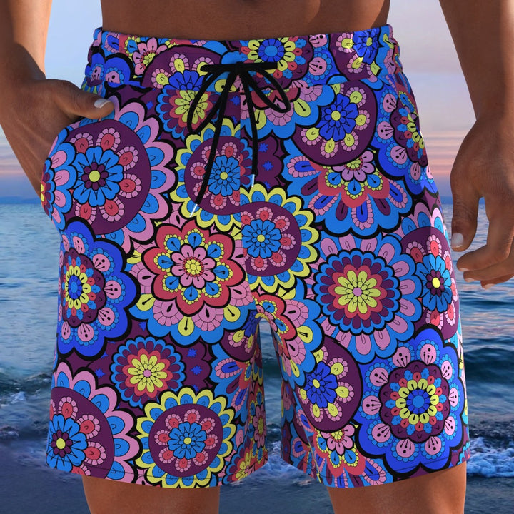 Herren Badeshorts mit animalischem Muster und elastischem Bund Echo Archiv