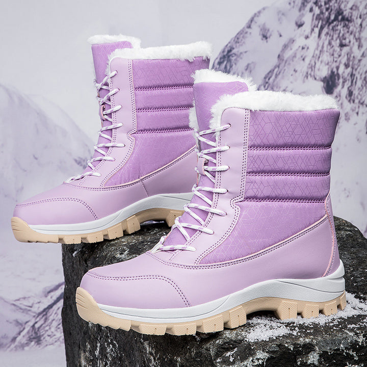 Damen Gefütterte Winterstiefel mit Kunstfellfutter, wasserabweisender Konstruktion und griffiger Profilsohle Echo Archiv