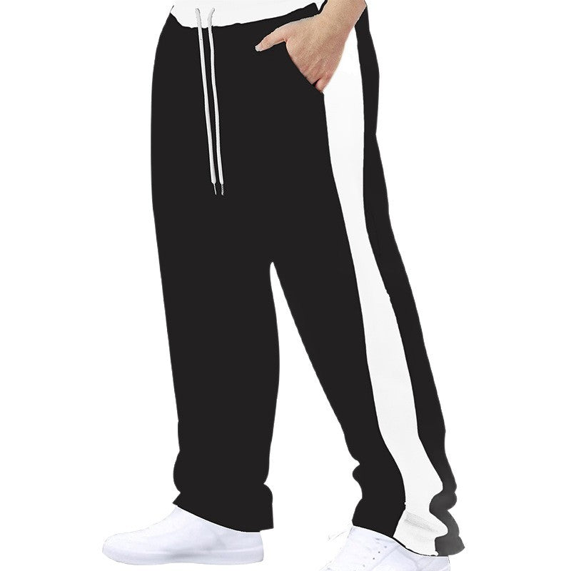 Herren nan lockere Jogginghose mit seitlichem Kontraststreifen, elastischem Kordelzugbund und geradem Bein Echo Archiv