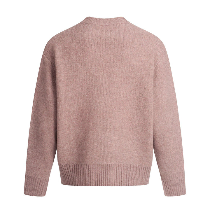 Unisex Feinstrickpullover mit Rundhalsausschnitt, Drop-Shoulder und breitem Rippenbund Echoarchiv
