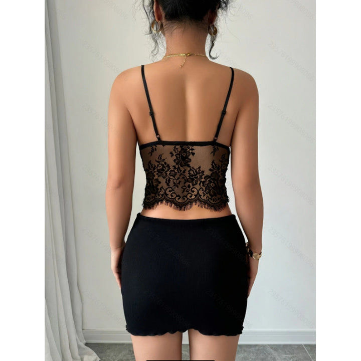 Damen Spitzen-Crop-Top Echo Archiv