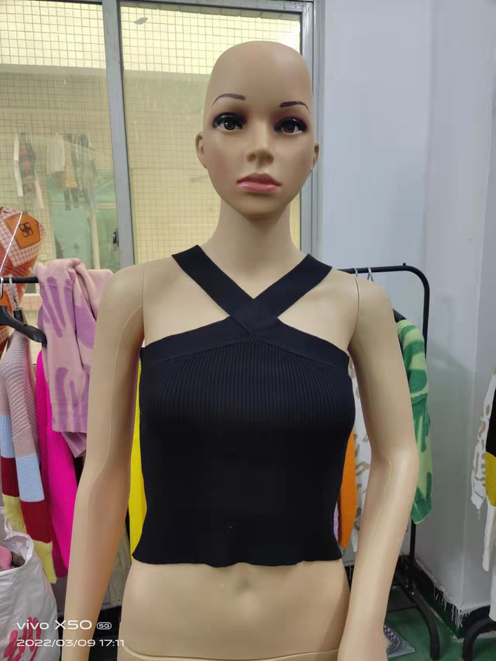Damen Crop-Top mit schickem Kreuz-Trägerdesign Echo Archiv