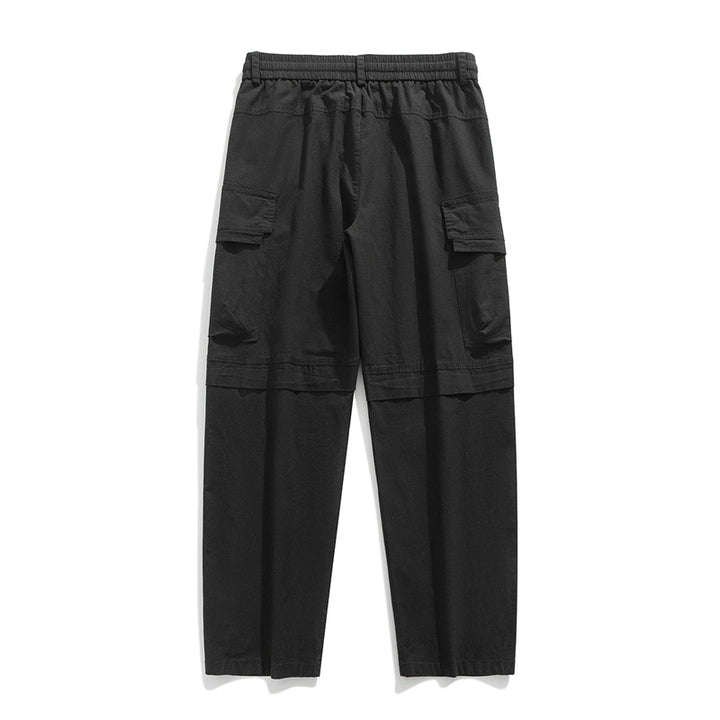 Herren Weite Tech-Cargo-Hose mit elastischem Tunnelzugbund und multifunktionalen Klapptaschen Echoarchiv